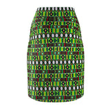 Green Kente-Inspired Pencil Skirt - $29.99