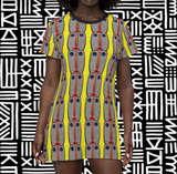 Spirit Mask - Yellow - T-Shirt Dress - $42.99