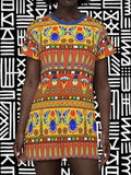 Egyptian Scarab African T-Shirt Dress - $42.99