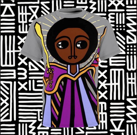 Afro-Guardian Angel Shirt (gray) - $39.99