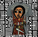 Afro Angel Warrior - Flame - Gray - $39.99