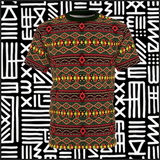 Tribal Festive All-Over Print Tee — African Aztec Pattern