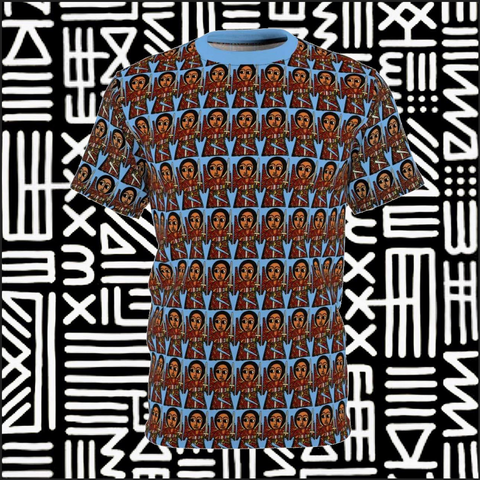 Afro Angel Warrior print -Blue  - $39.99