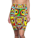 House of Suspicion African Midi Skirt
