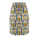 Flower Face African Midi Skirt