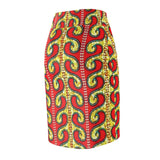 Royal Flames African Midi Skirt