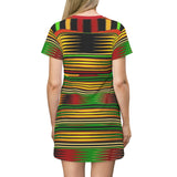 African Stripes  T-Shirt Dress - $42.99