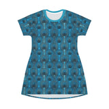 Blue Wave African Print Dress $42.99