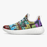 African Graffitti Art  Sneakers - White/Black - $59.99