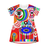 Abstract Art  T-Shirt Dress - $42.99