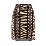 Primal Print African Midi  Skirt