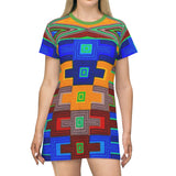 African Building Blocks T-Shirt Dress - $42.99