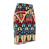 Kwa African Print  Midi Skirt