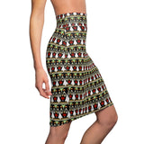 Black Bunny African  Midi Skirt