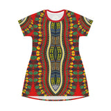 African Sunset Dashiki T-Shirt Dress - $42.99