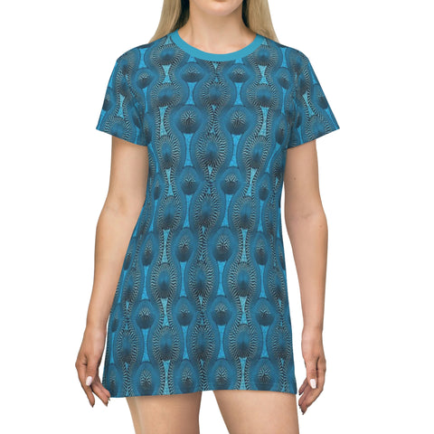 Blue Wave African Print Dress $42.99