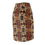 Brown Eyes African Midi Skirt