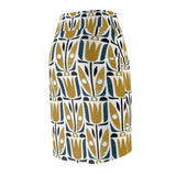 Flower Face African Midi Skirt