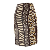 Primal Print African Midi  Skirt
