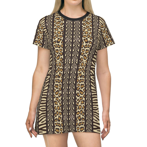 Primal Print T - Shirt Dress