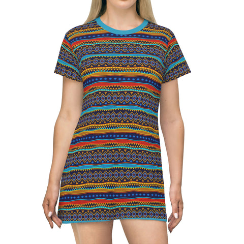 African Sunset T-Shirt Dress - $42.99