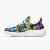 African Graffitti Art  Sneakers - White/Black - $59.99