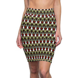 Black Bunny African  Midi Skirt