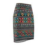 Village Style African Midi Skirt