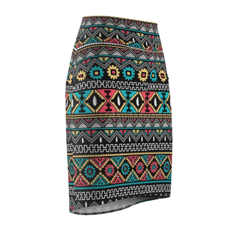 Village Style African Midi Skirt