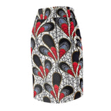 Three Leaf Mussels African Midi Skirt
