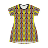 Spirit Mask - Yellow - T-Shirt Dress - $42.99