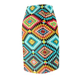 African Kaleidescope  Midi Skirt