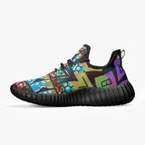 African Graffitti Art  Sneakers - White/Black - $59.99