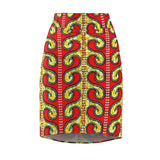 Royal Flames African Midi Skirt