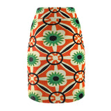Abstract Orchid  Midi Skirt
