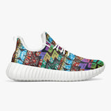 181. Mesh Knit Sneakers - White/Black