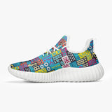 African Symbols  Sneakers - White/Black - $59.99