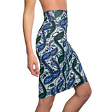 Floral Notes African Midi  Skirt