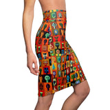 African Idols Midi  Skirt