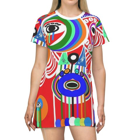 Abstract Art  T-Shirt Dress - $42.99
