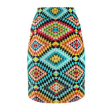 African Kaleidescope  Midi Skirt
