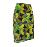 Afro-Pacman Midi Skirt
