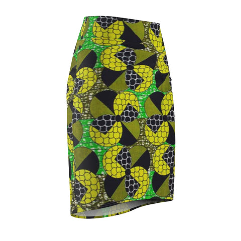 Afro-Pacman Midi Skirt