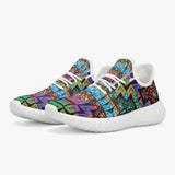 181. Mesh Knit Sneakers - White/Black