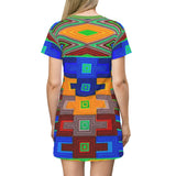 African Building Blocks T-Shirt Dress - $42.99