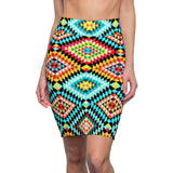 African Kaleidescope  Midi Skirt