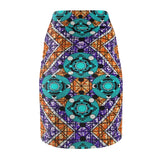 Convergence African Midi Skirt