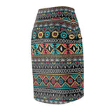 Village Style African Midi Skirt