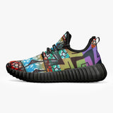 African Graffitti Art  Sneakers - White/Black - $59.99