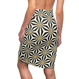 Leafless Blossom Midi Skirt